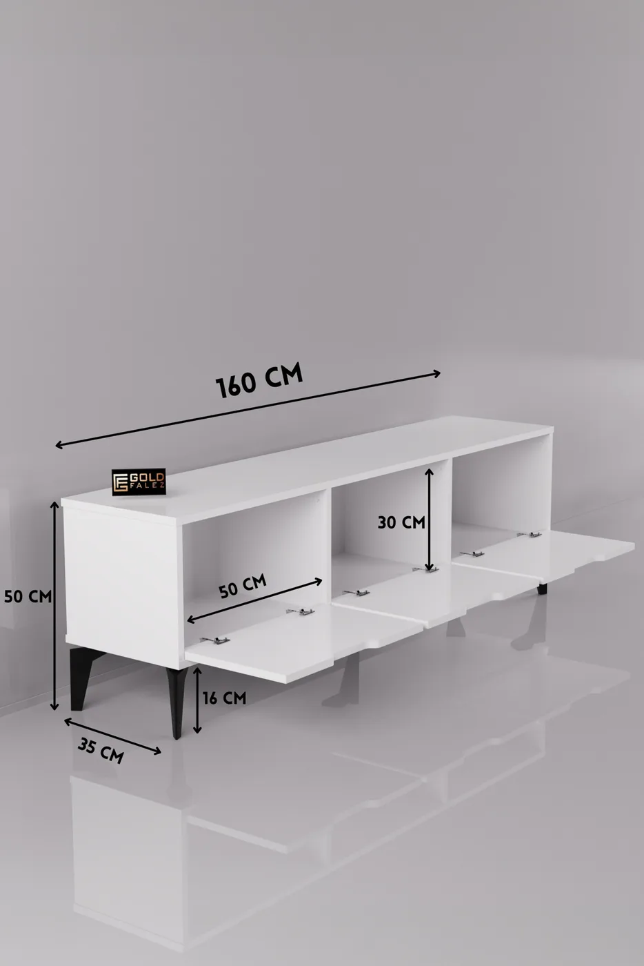 Royal Classic Melamine-faced Chipboard TV Unit White