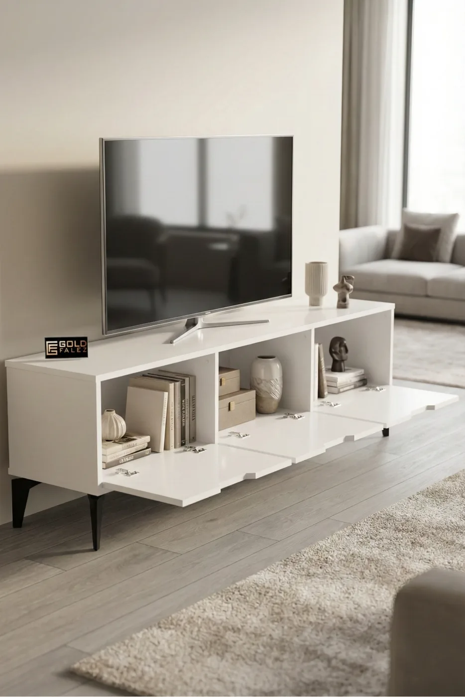 Royal Classic Melamine-faced Chipboard TV Unit White