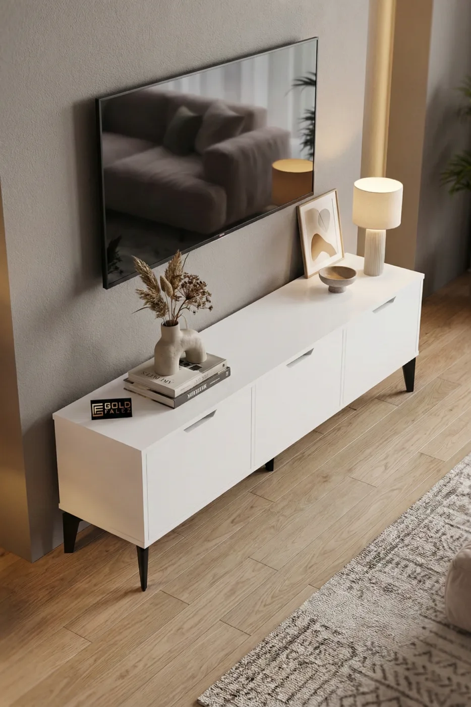 Royal Classic Melamine-faced Chipboard TV Unit White