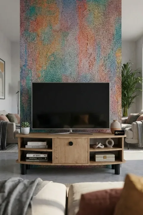 Vienna TV Unit Melamine-faced chipboard Beige