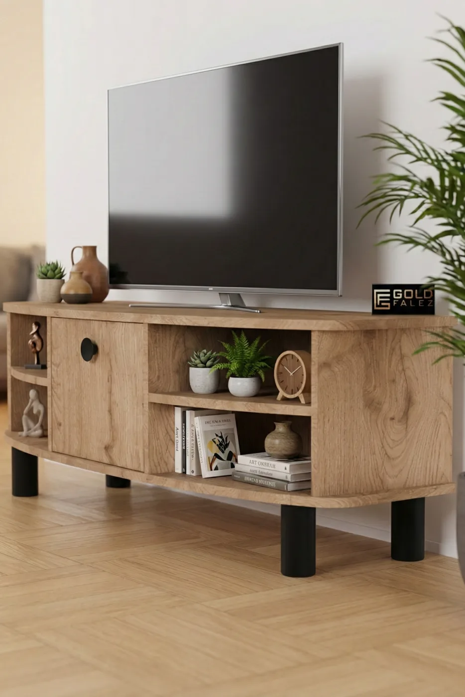 Vienna TV Unit Melamine-faced chipboard Beige