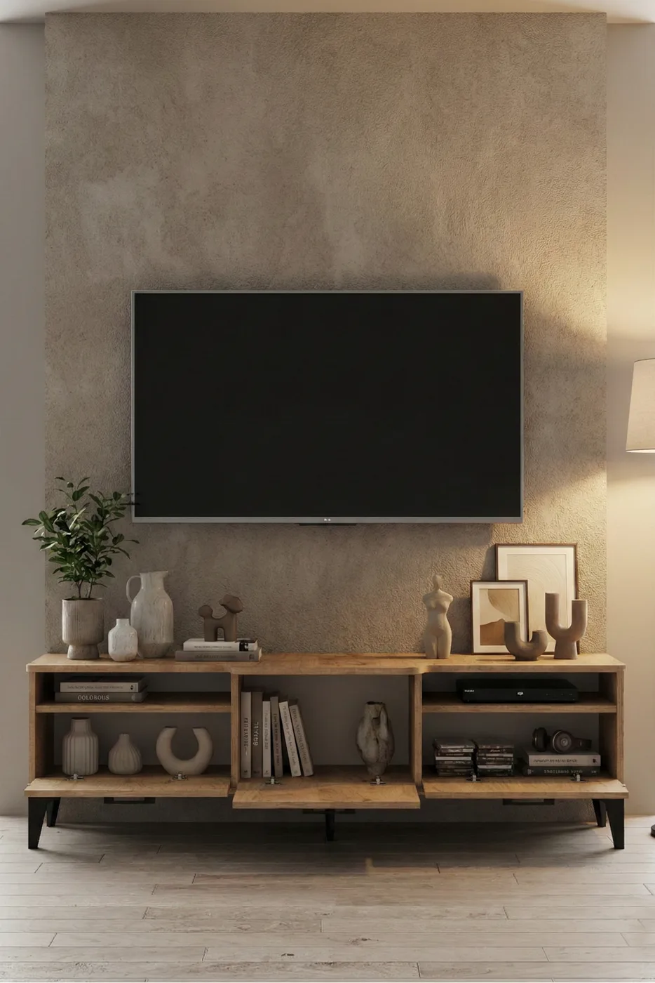 Mistral TV Unit Melamine-faced chipboard Beige