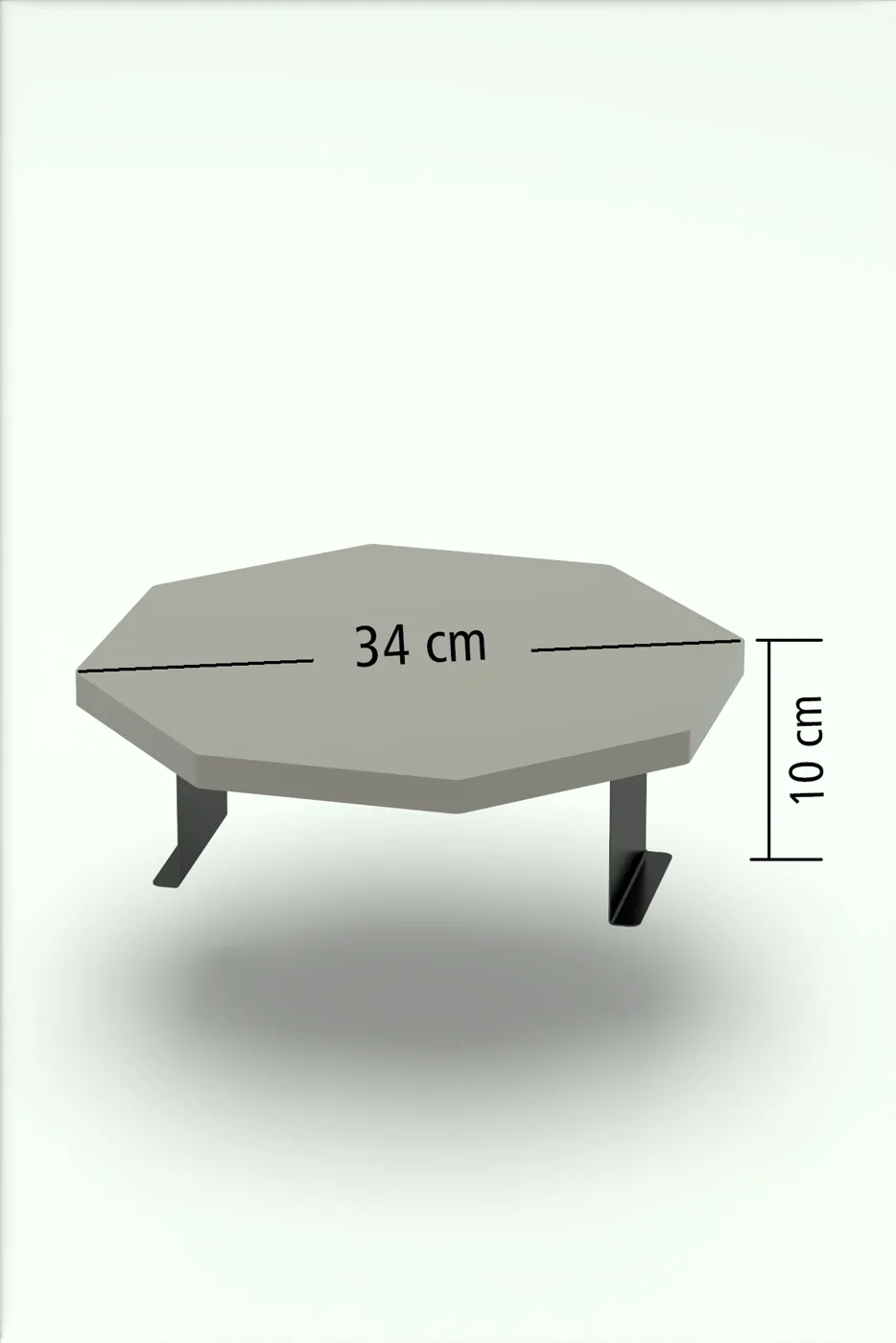 Octagonal 2-Piece Side Table Melamine-faced Chipboard White