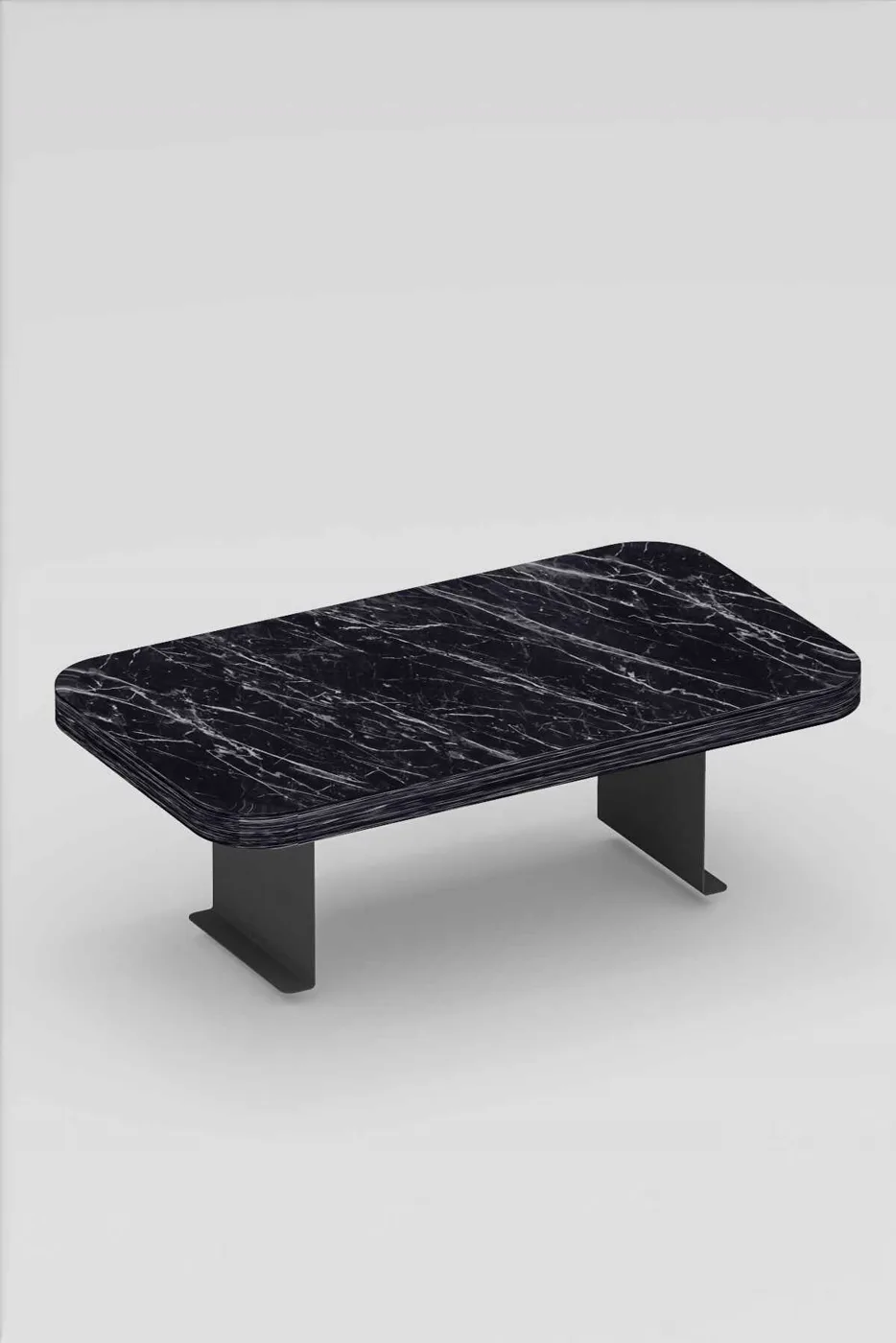 2-Piece Side Table Melamine-faced Chipboard Black