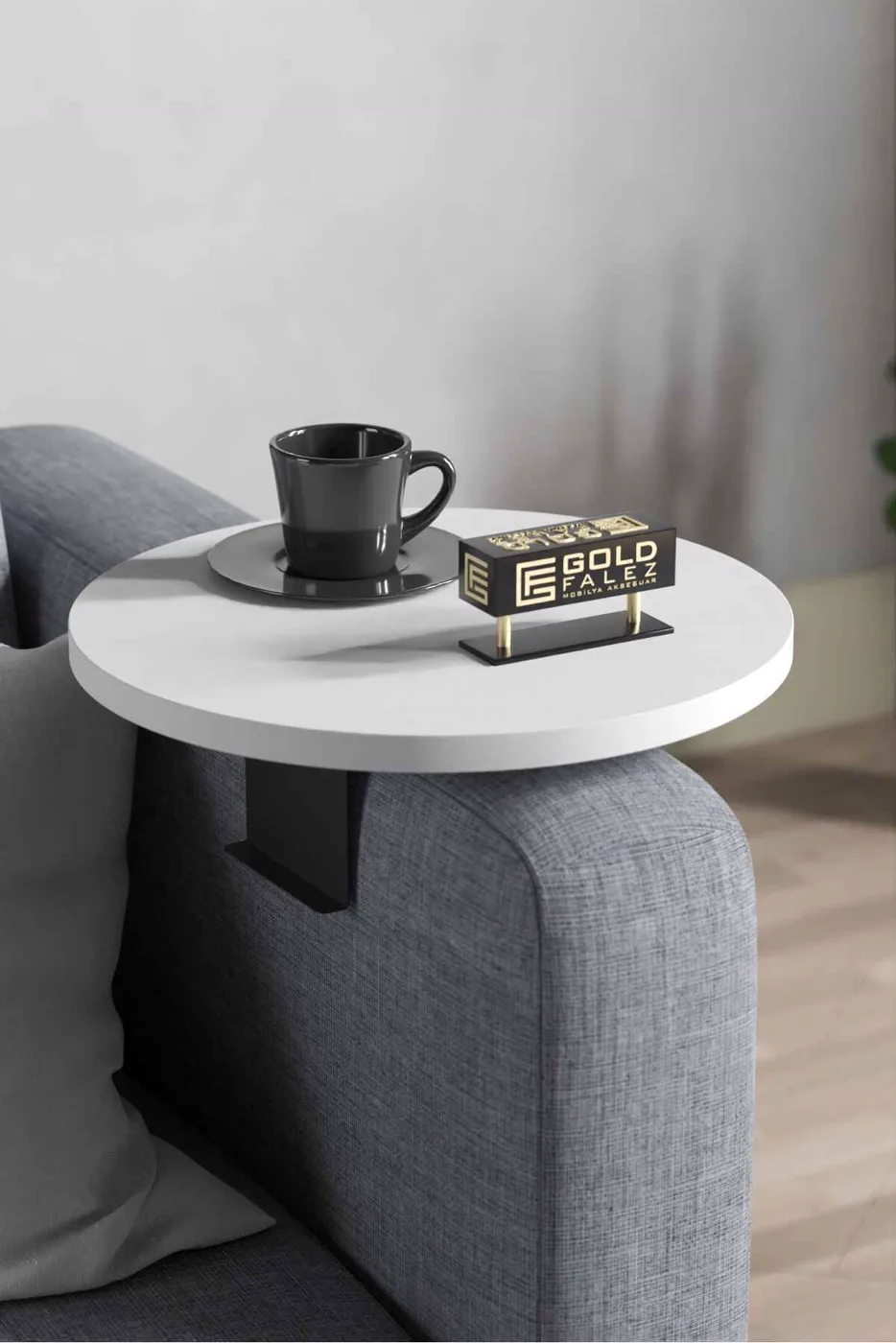 2-Piece Side Table Melamine-faced Chipboard White