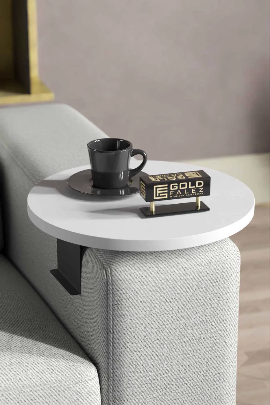 2-Piece Side Table Melamine-faced Chipboard White