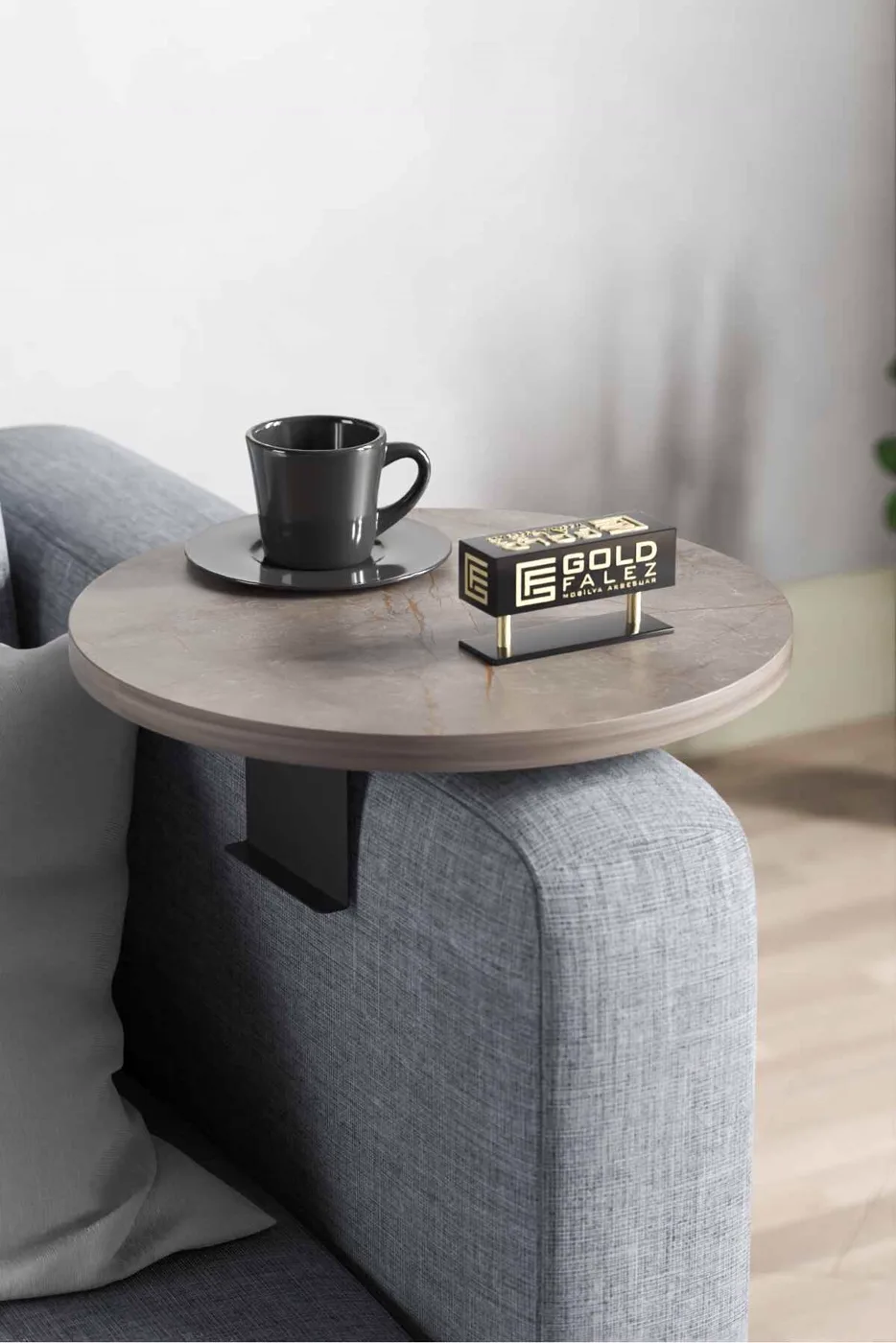 2-Piece Side Table Melamine-faced Chipboard Multi-coloured