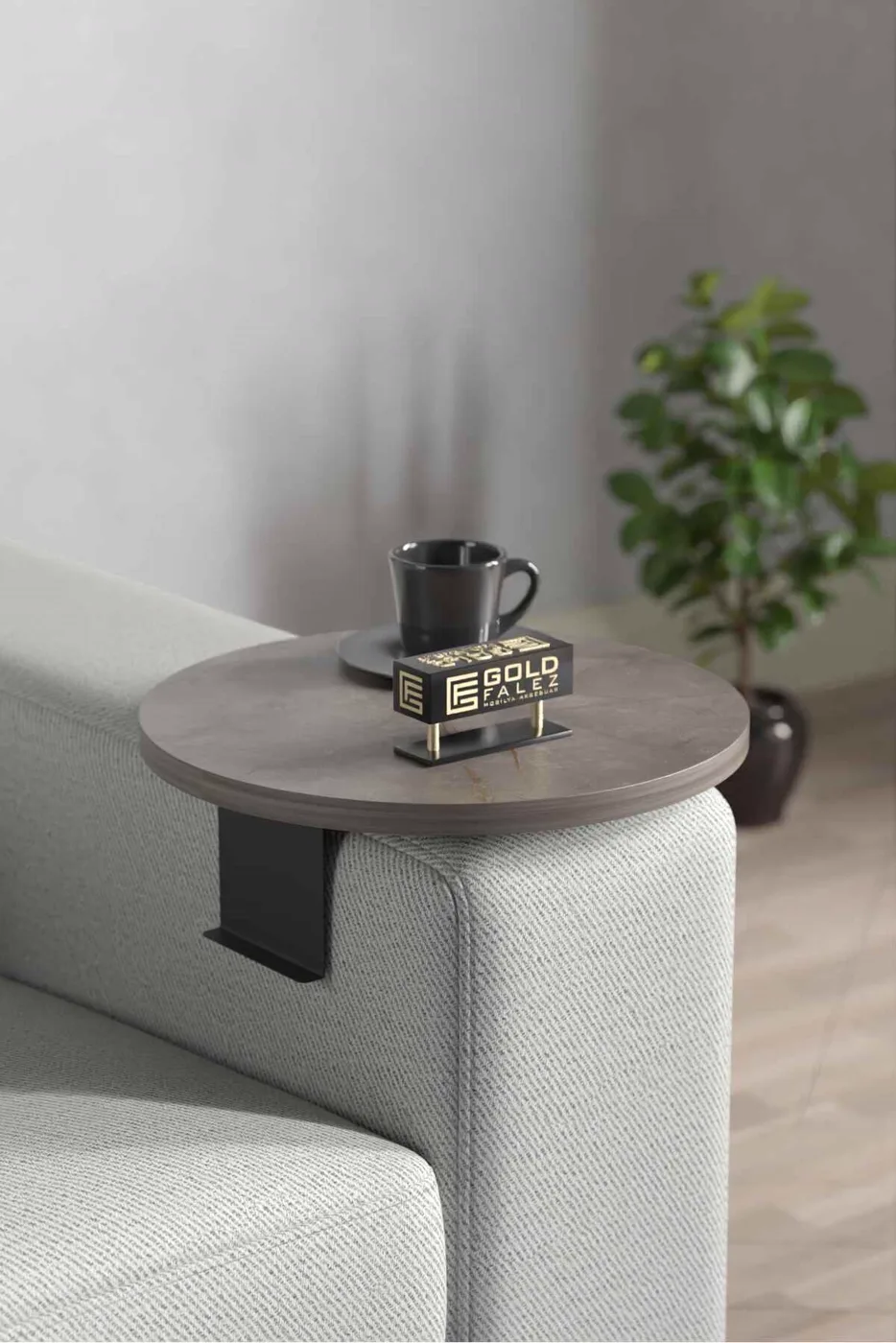 2-Piece Side Table Melamine-faced Chipboard Multi-coloured