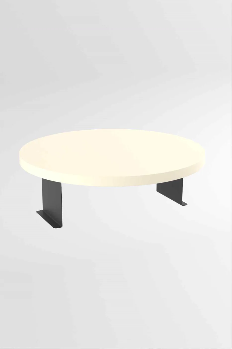 2-Piece Side Table Melamine-faced Chipboard Cream