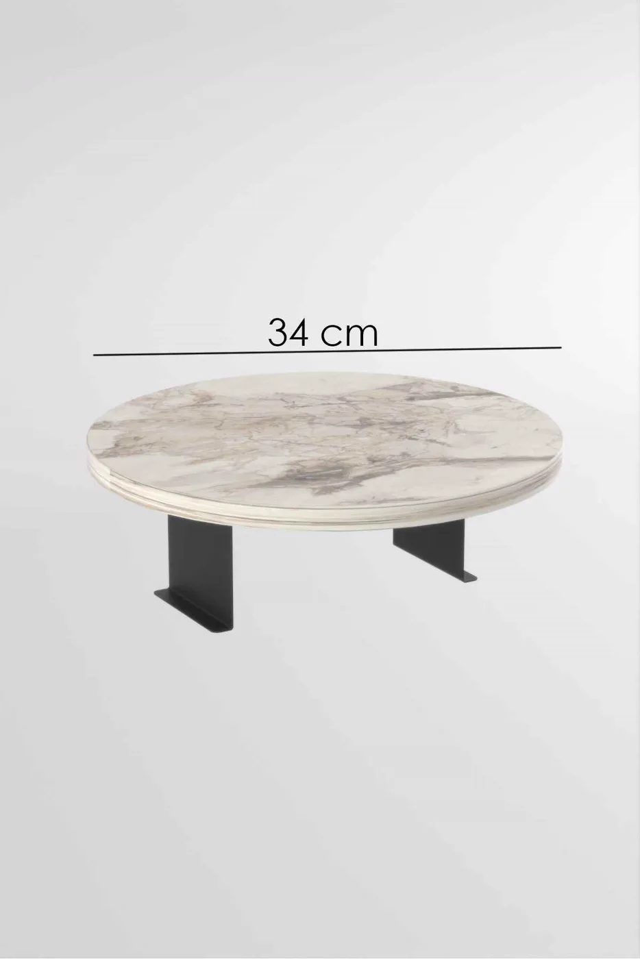 2-Piece Side Table Melamine-faced Chipboard Cream