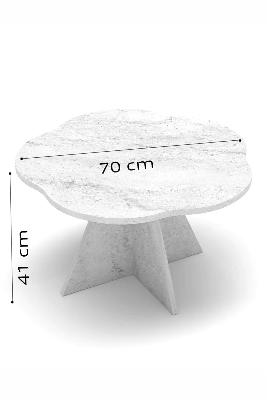Flower Coffee Table and Nesting Table Set Melamine-faced Chipboard Brown