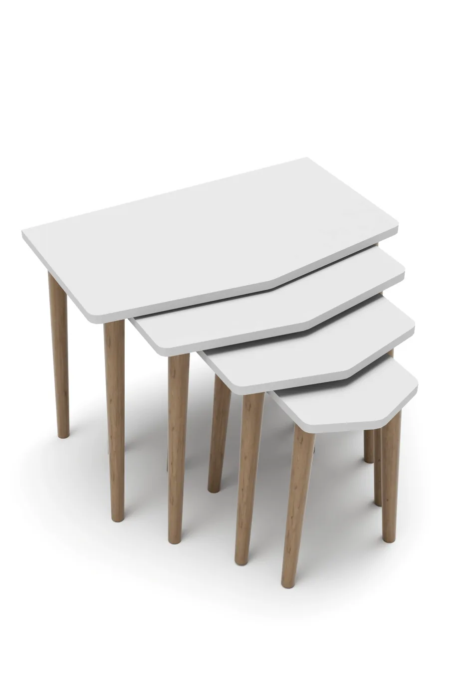 Elya 4-delige mimisettafelset melamine spaanplaat wit