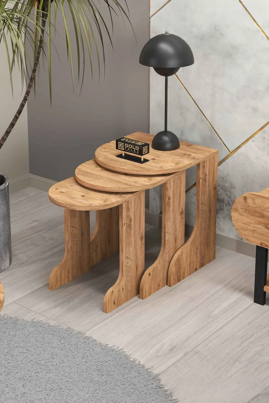Setro 6-Piece Table and TV Unit Set Melamine-faced Chipboard Brown