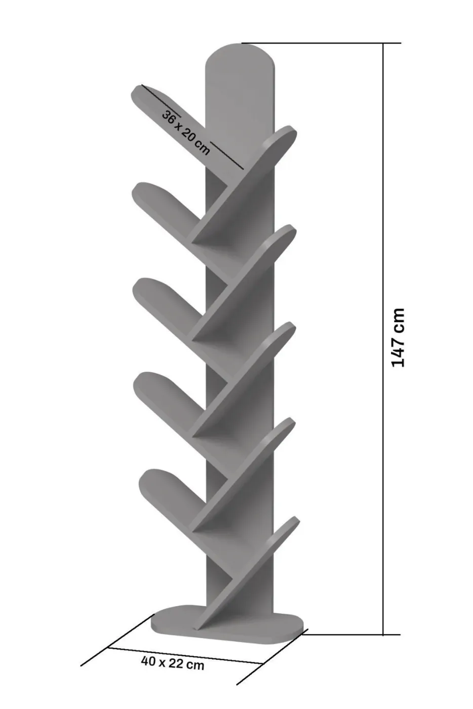 10-Tier Bookcase Melamine-faced Chipboard Ecru