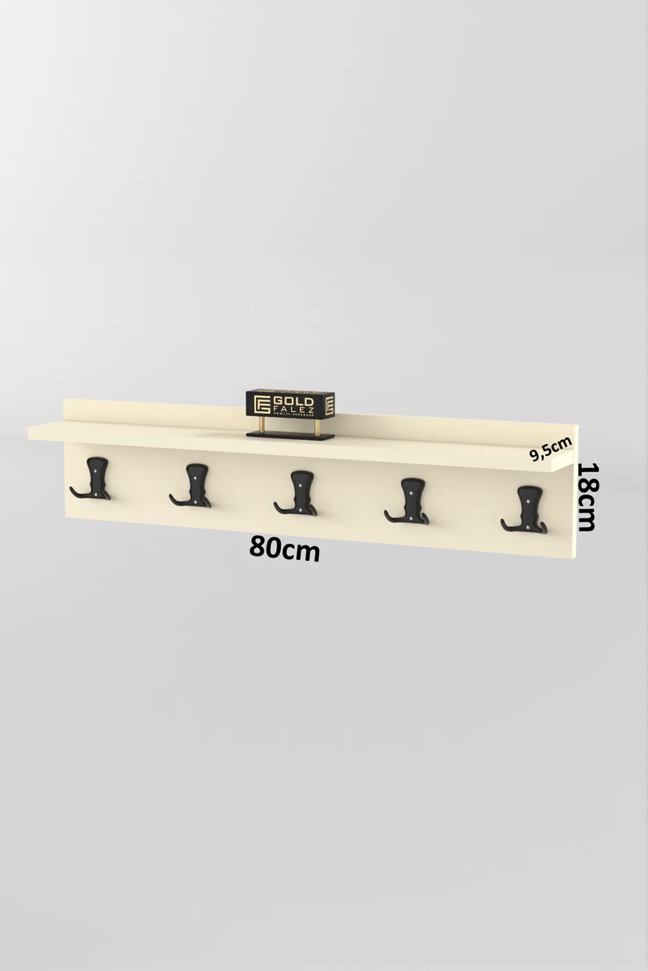 Wall Hanger Coat Rack Melamine-faced chipboard Ecru