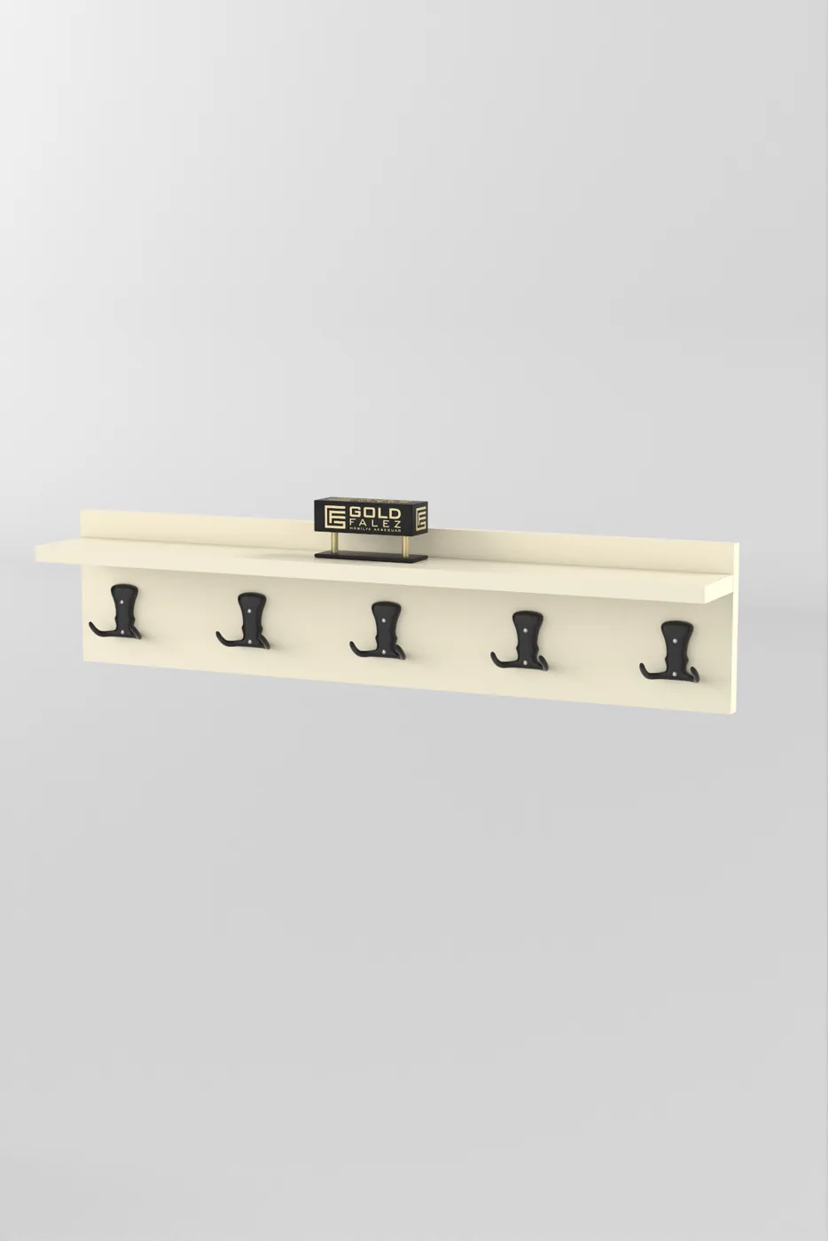 Wall Hanger Coat Rack Melamine-faced chipboard Ecru