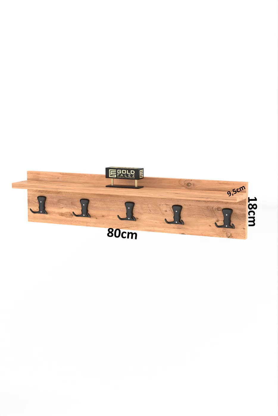 Wall Hanger Coat Rack Melamine-faced Chipboard Brown