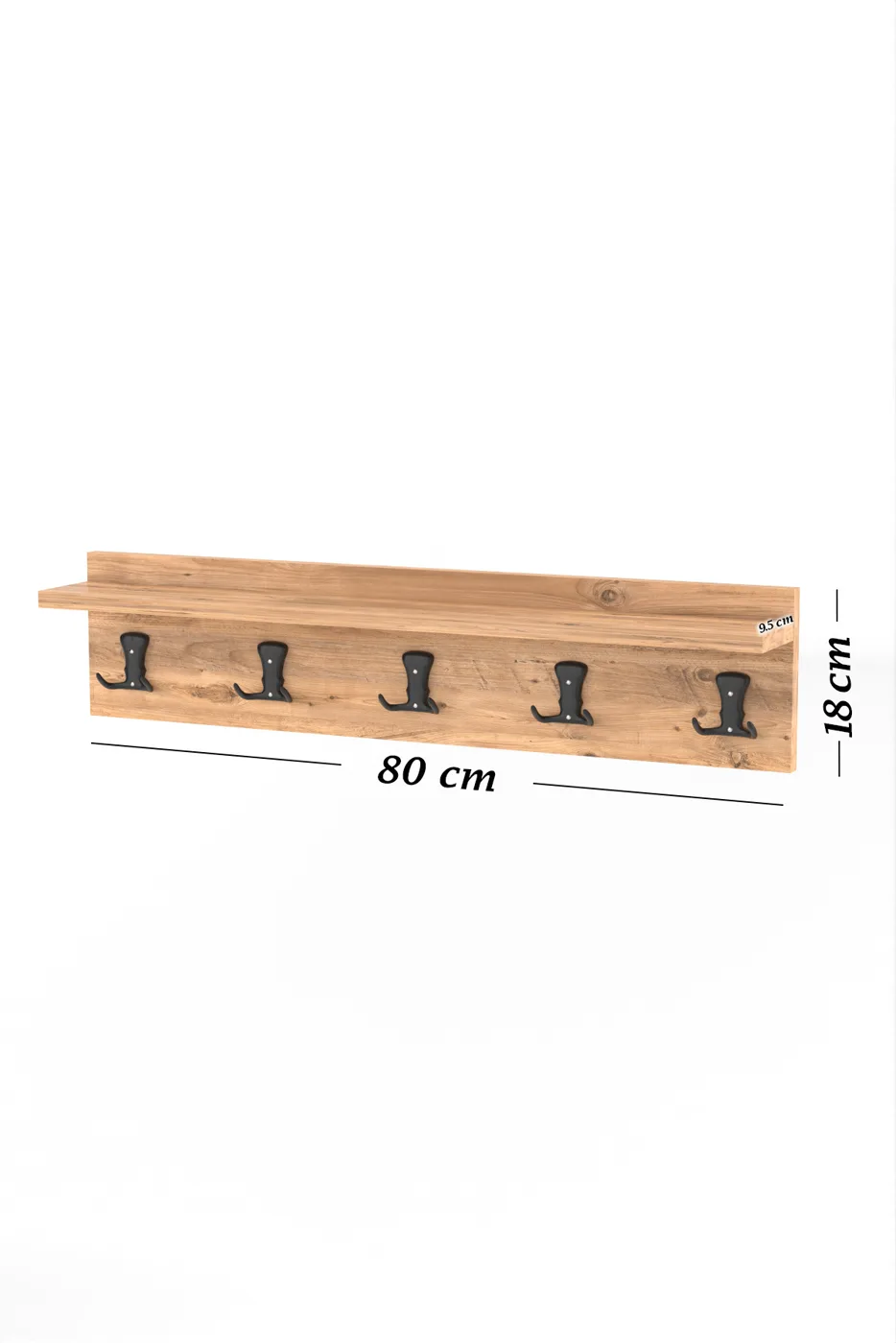 Wall Hanger Coat Rack Melamine-faced Chipboard Brown