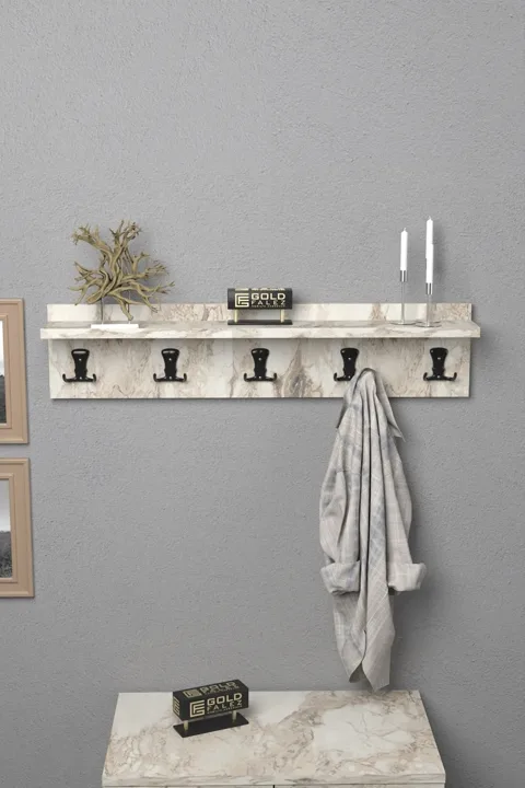 Wall Hanger Coat Rack Melamine-faced Chipboard Multi-colour