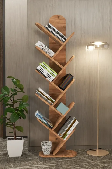 10-Tier Multi-purpose Bookcase Melamine-faced chipboard Brown
