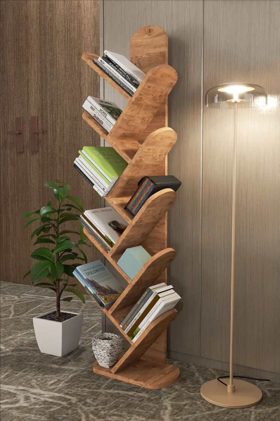 10-Tier Multi-purpose Bookcase Melamine-faced chipboard Brown