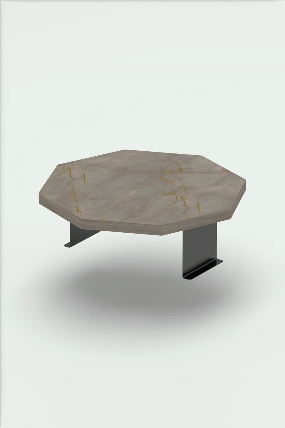 C Table Adjustable Side Table Melamine-faced chipboard Gordion Grey