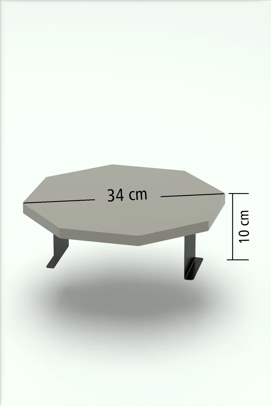 C Table Adjustable Side Table Melamine-faced chipboard Gordion Grey