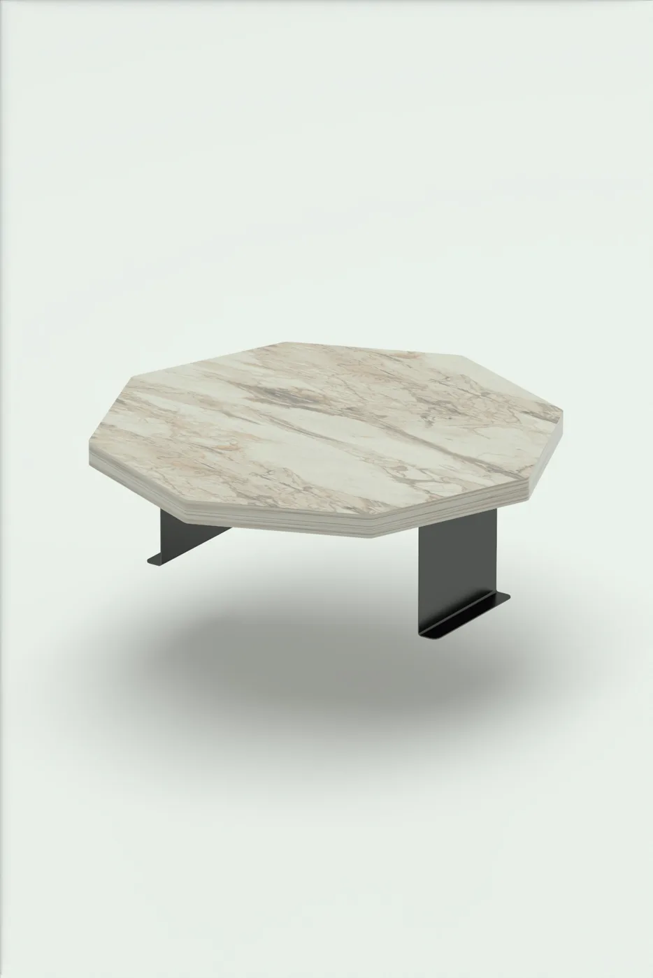 C Table Adjustable Side Table Melamine-faced chipboard Efes White