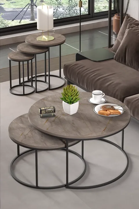 2-Piece Coffee Table and Nesting Table Set C Nesting Gordion