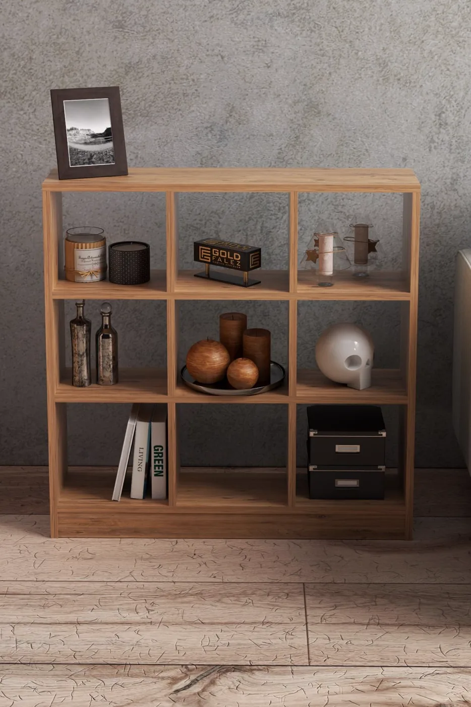 9-Compartment Multi-Purpose Bookcase Melamine-faced chipboard Brown
