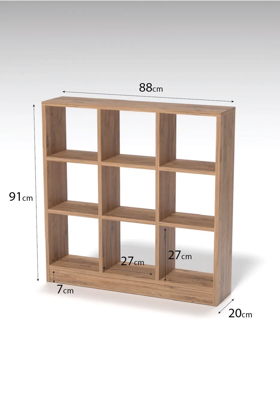 9-Compartment Multi-Purpose Bookcase Melamine-faced chipboard Brown