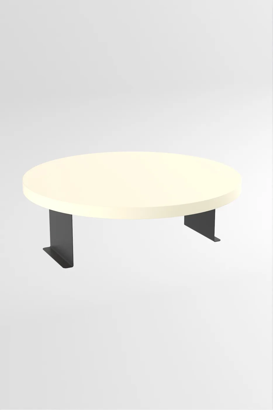 Ilkal Adjustable Metal Leg Sofa Tray Table, Cream