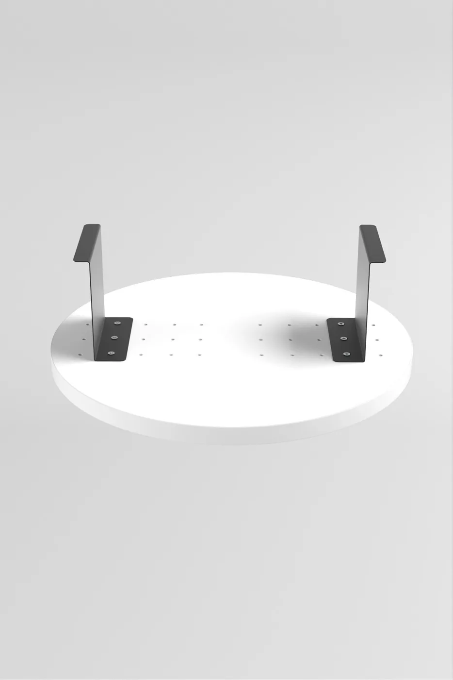 Ilkal Adjustable Metal Legged Armchair Tray Table, White