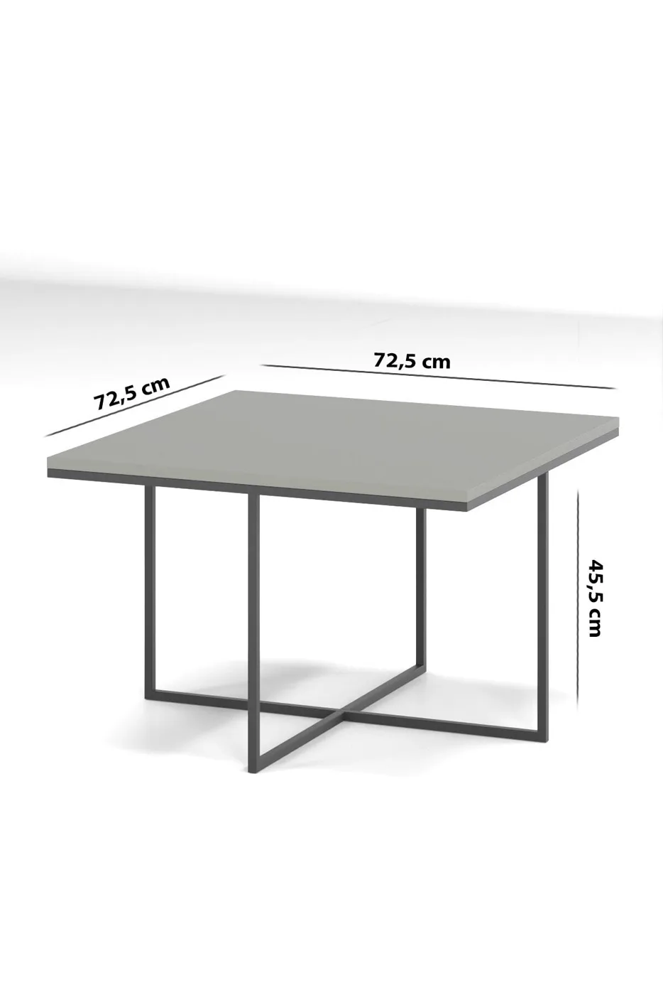 Gold Metal Frame 5-Piece Coffee Table Set Melamine-faced chipboard Bendir Black