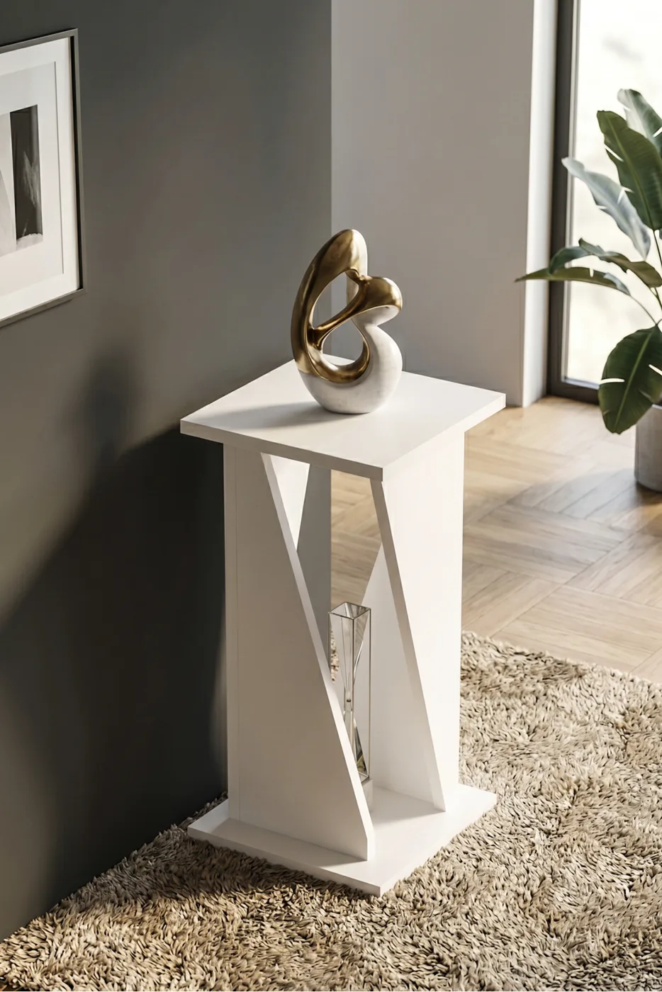 Vision Square Decorative C Side Table Melamine-faced chipboard White