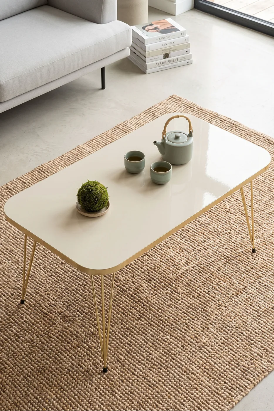 Coffee Table Kr Gold Cream Wire