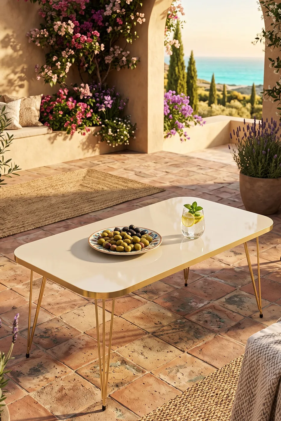 Coffee Table Kr Gold Cream Wire
