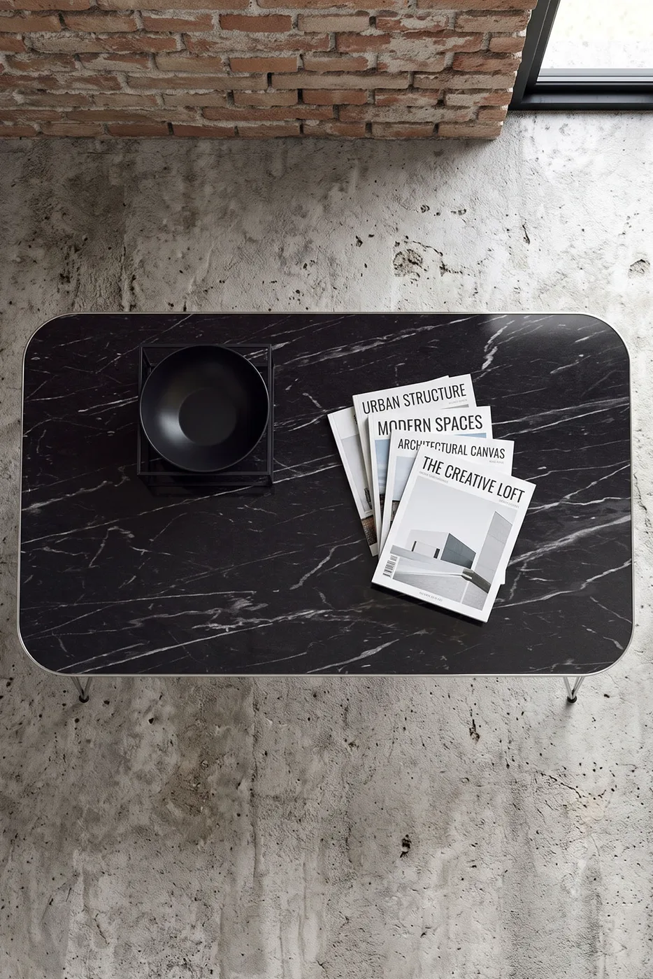 Square Silver Bendir Wire Coffee Table
