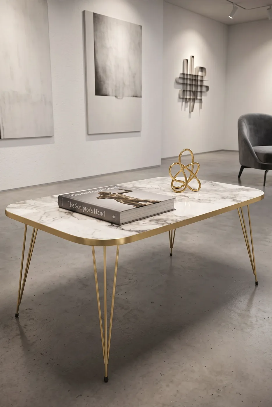 Coffee Table Kr Gold Efes Wire