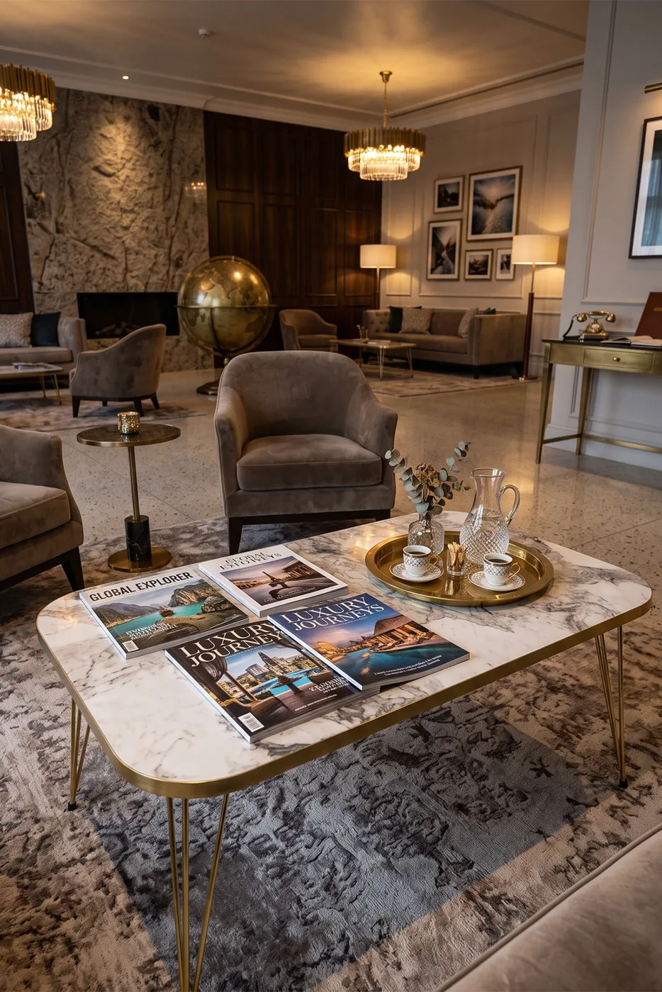 Coffee Table Kr Gold Efes Wire