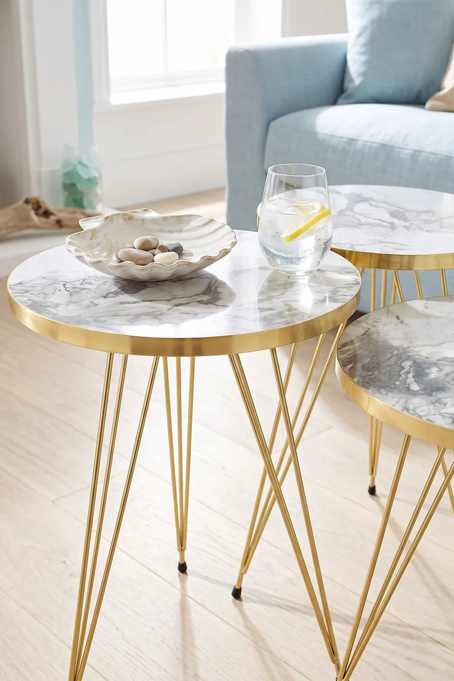 Nesting Table Gold Efes Wire