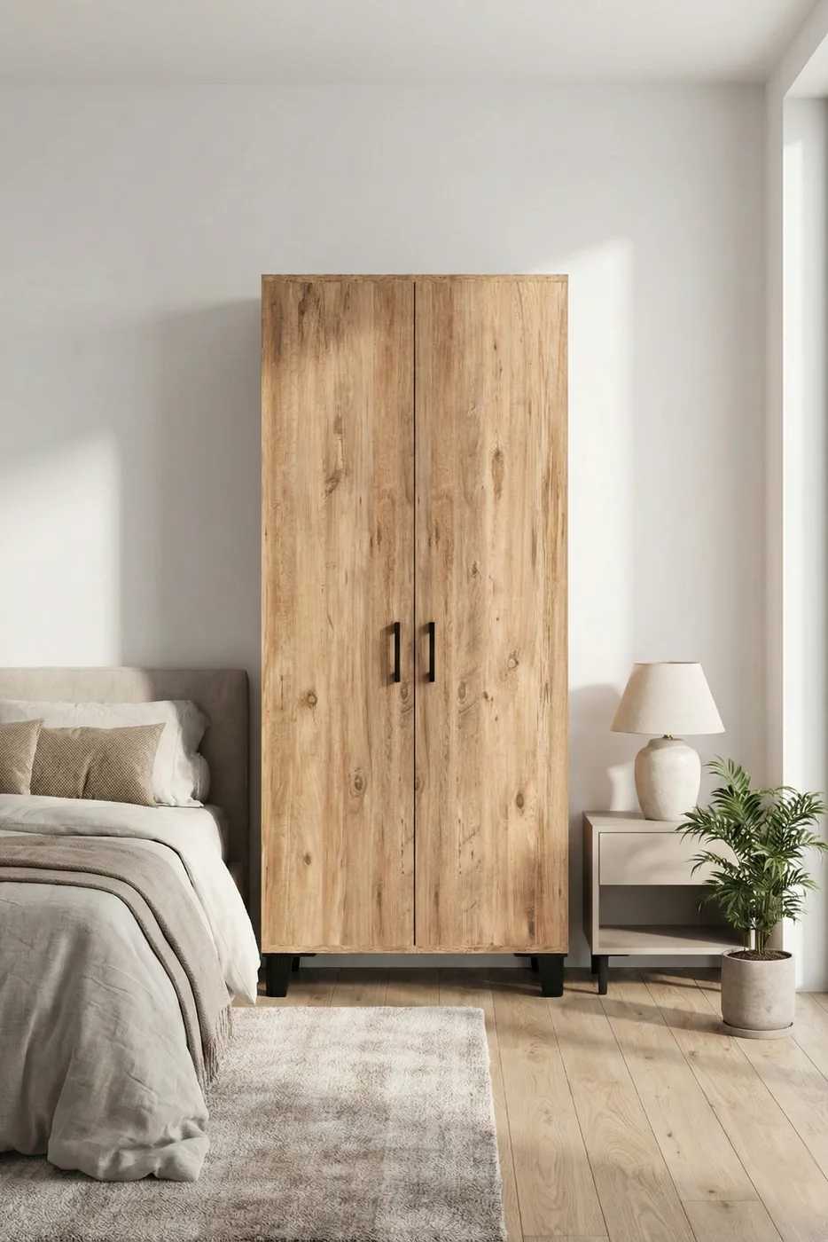 Mutfak Dolabı Çok Amaçlı 160 Kiler Dolabı 2 Kapaklı 5 Raflı Banyo Dolap 250 Atlantik Çam
